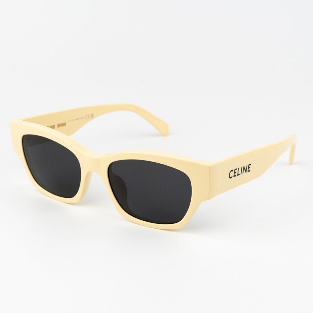 NEW Celine CL40197U 39A MONOCHROMS Light Brown Smoke Unisex Cat Eye Sunglasses
